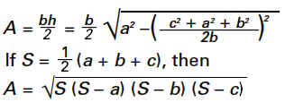 Obtuse-Angled Triangle Surface Area Formula