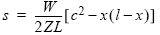 Beam Stress Between indicated supports