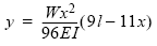 Beam Deflection Between point of fixture and load