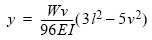 Beam Deflection Between support and load