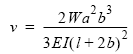 maximum deflection is in the longer segment