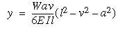 Deflection between load and "b" point