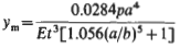 Deflection at center, v = 0.3