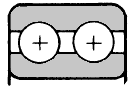 Double row with radial contact ball bearings