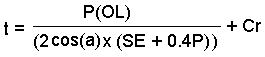 Wall Thickness Formula