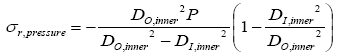 Radial Stress Caused by External Pressure 