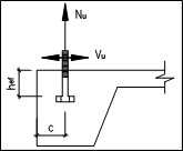 Section and Edge View Concrete Stud