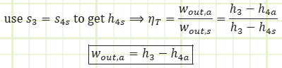 Isentropic expansion in a turbine