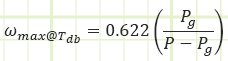 saturation pressure of water 