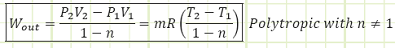 polytropic work output expression