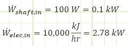 Work interactions in/out of control volume.