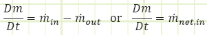 general equation for the conservation of mass