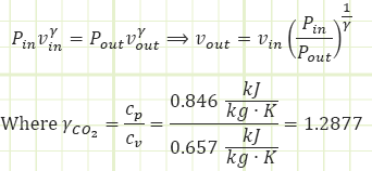 polytropic relationship relating P and v at the end of the process 