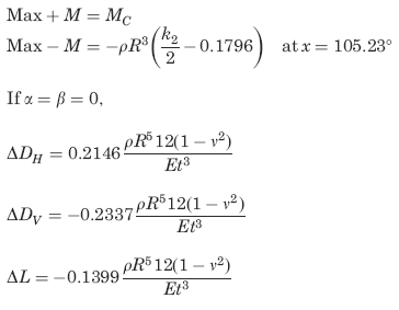 Supplemental formulas (not included in calculator)