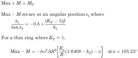 Supplemental formulas (not included in calculator)