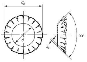 DIN 6798 Type V Serrated Countersunk Washer 