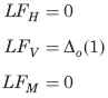 Loading terms for angular displacement on the horizontal member frame member