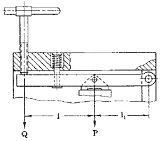 Toggle Mechanism Pivot Center Load Design Formula and Calculator