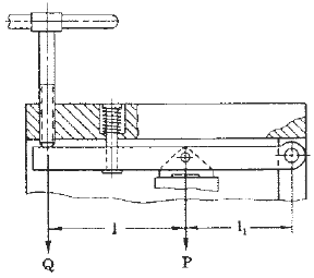 Toggle Mechanism Pivot Center Load Design Formula and Calculator