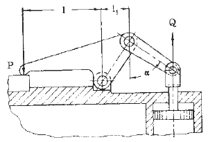 Toggle Mechanism Triangle Arm and Link Formula and Calculator