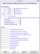 Pressure Relief Devices Sizing Macro Excel Spreadsheet Calculator