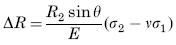 Radial Displacement of Circumference