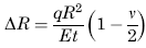 Radial Displacement of Circumference