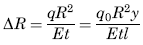 Radial Displacement of Circumference