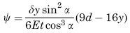 Rotation of a meridian from its unloaded position