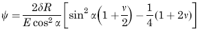 Rotation of a meridian from its unloaded position