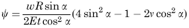 Rotation of a meridian from its unloaded position