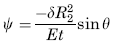 Rotation of a meridian from its unloaded position