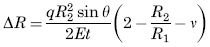 Radial Displacement of Circumference