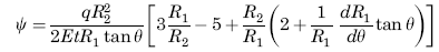 Rotation of a meridian from its unloaded position