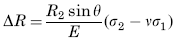 Radial Displacement of Circumference