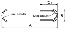 Oblong Formed Re-Bar Center Line Length Equation and Calculator