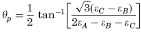 Direction of Principal angle from εa