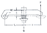 Triangular Clamping Toggle Design Formula and Calculator 