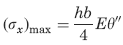 Stress throughout the thickness at corners A and D