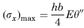 Stress throughout the thickness at corners A and B