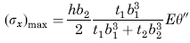 Stress throughout the thickness at corners C and D