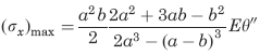 Stress throughout the thickness at corners A and B