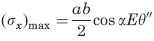 Stress throughout the thickness at corners A and B