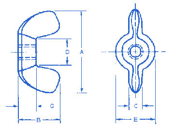 ANSI Wing Nut