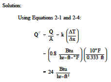 heat flux and the heat transfer rate example