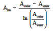 log mean cross-sectional area