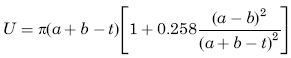 length of elliptical median boundary