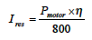 Current of Dynamic Braking Motor Formula