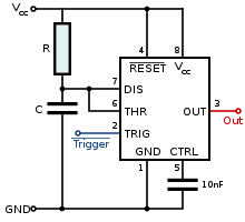 555 IC Timer Monostable