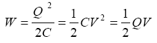 Energy stored in a charged capacitor